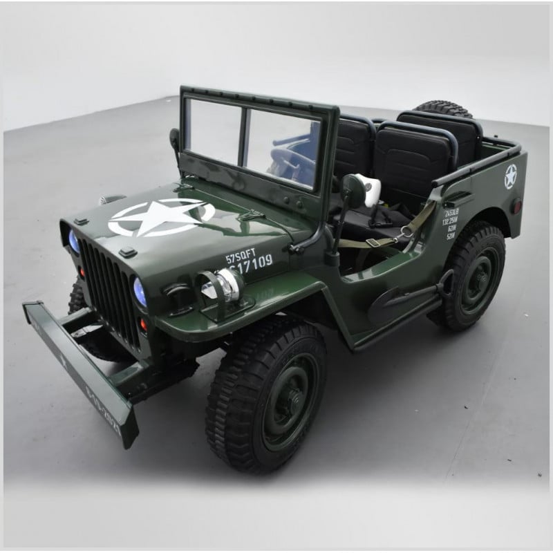 Voiture Lectrique Enfant Jeep Willys Places V Vert Apollo