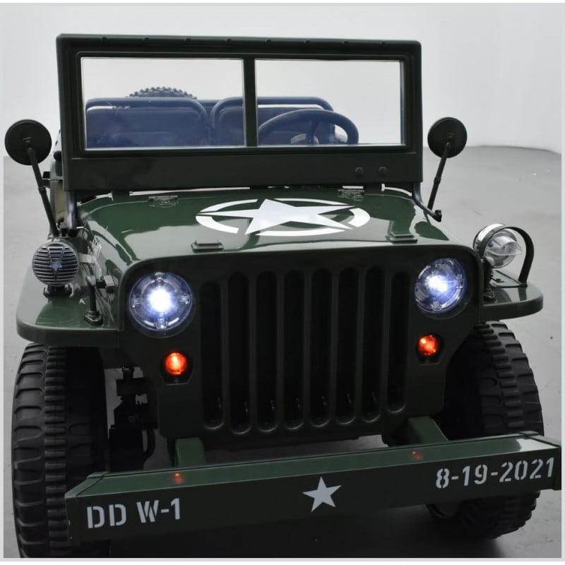 Voiture Lectrique Enfant Jeep Willys Places V Vert Apollo