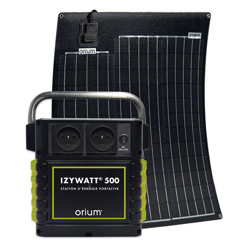 Orium Pack Station d'énergie portative IZYWATT 500 + Panneau solaire 50W