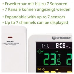 Capteur de Température et d'Humidité Tuya, Thermomètre Hygrométrique  d'Intérieur Intelligent avec Écran LCD, WiFi