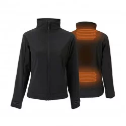 Veste Softshell chauffante pour femme avec batterie Rapidpower - Noir