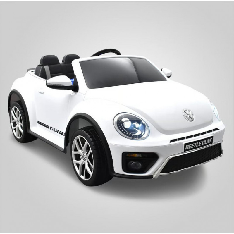 Voiture lectrique enfant Volkswagen Coccinelle Dune Beetle Blanc