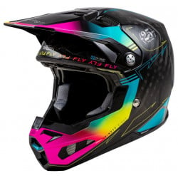 Casque Formula S Carbon Legacy Noir/Bleu électrique/Fuschia - FLY