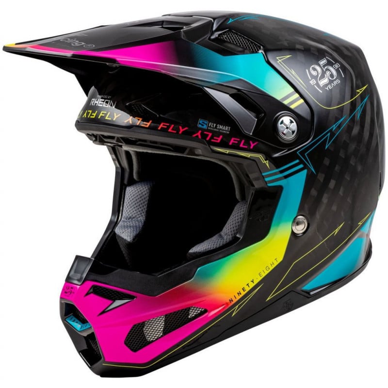 casque formula s carbon legacy noir bleu électrique fuschia