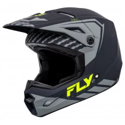 Casque Kinetic Menace Gris Mat/Jaune Fluo - FLY