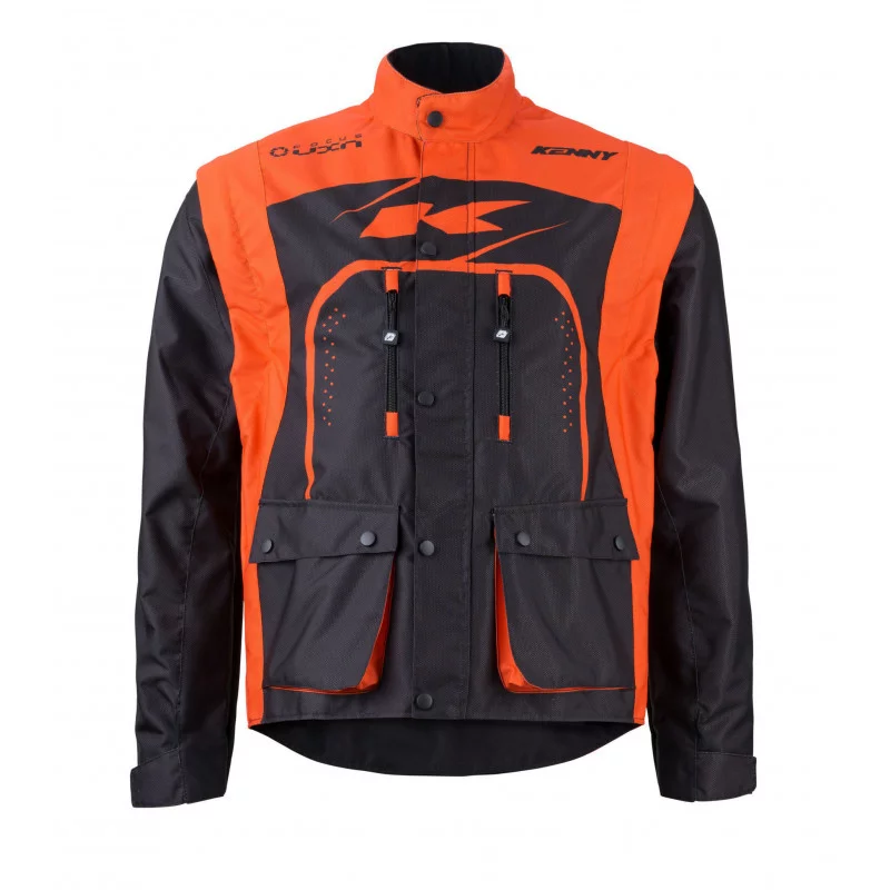 veste track black orange