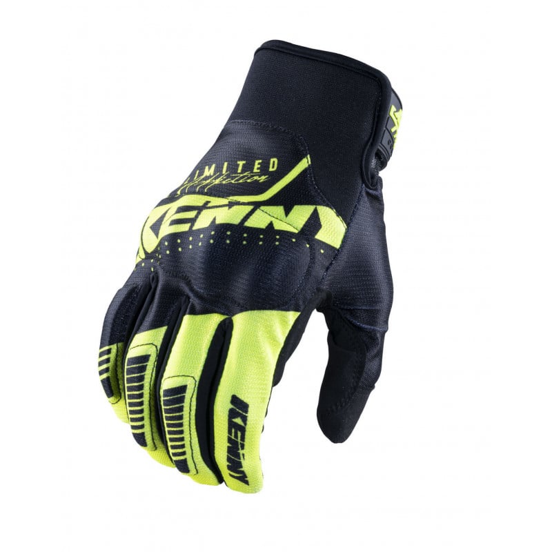 gants defender black neon yellow