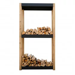 Meuble Rack Bois Cremagliera - Large - Noir - QUOCO