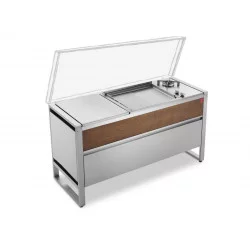 Table de cuisson fermée Oasi 142C + Plancha Oasi 55 Lisse / Feu Dual - PLANET