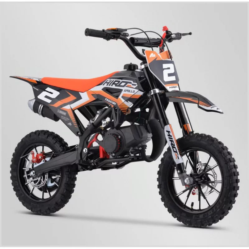 moto pocket cross enfant hiro falcon 49cc orange