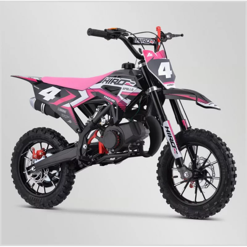 moto pocket cross enfant hiro falcon 49cc rose