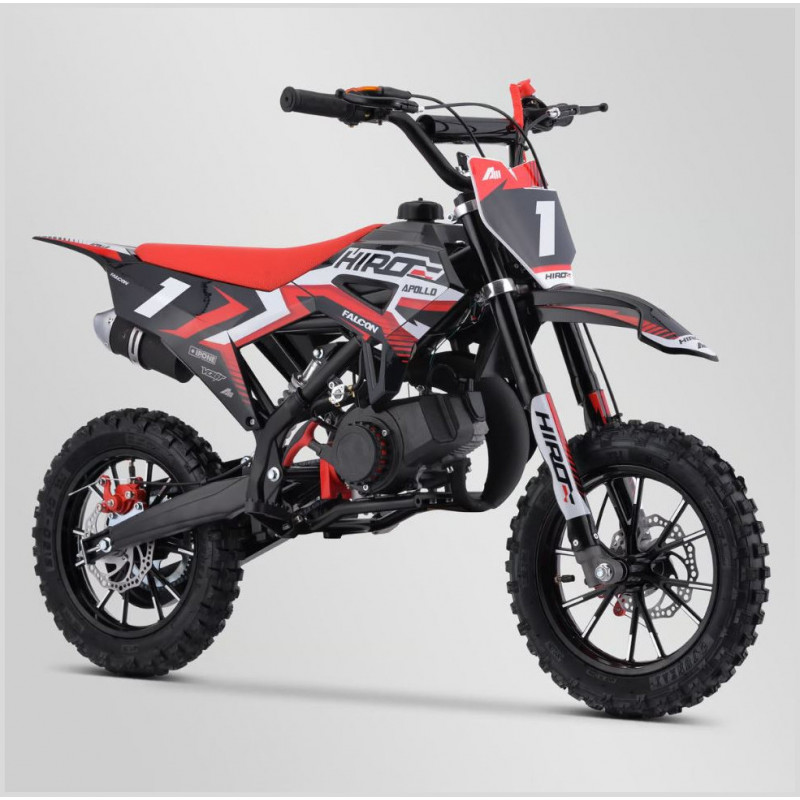 moto pocket cross hiro falcon 49cc rouge