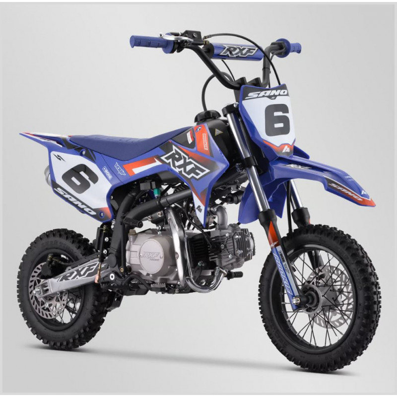 moto dirt bike sano rxf rookie 110cc bleu