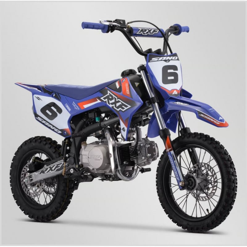 moto dirt bike sano rxf rookie 125cc bleu