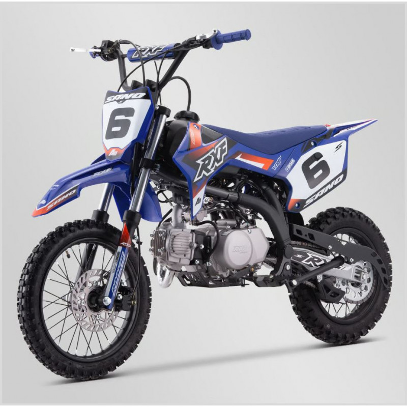 moto dirt bike sano rxf open 125cc bleu