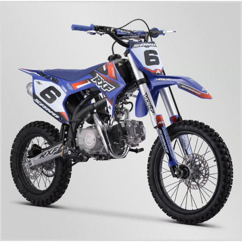 moto dirt bike sano rxf enduro 125cc bleu