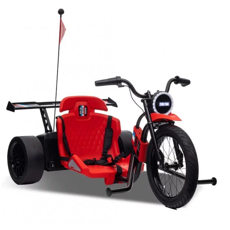 karting enfant drift trike 24v rouge