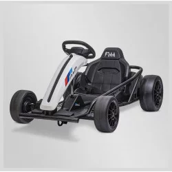 Voiture électrique enfant Karting Drift 250W Blanc - APOLLO