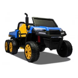 Tracteur électrique enfant 6x6 avec benne basculante Bleu - APOLLO