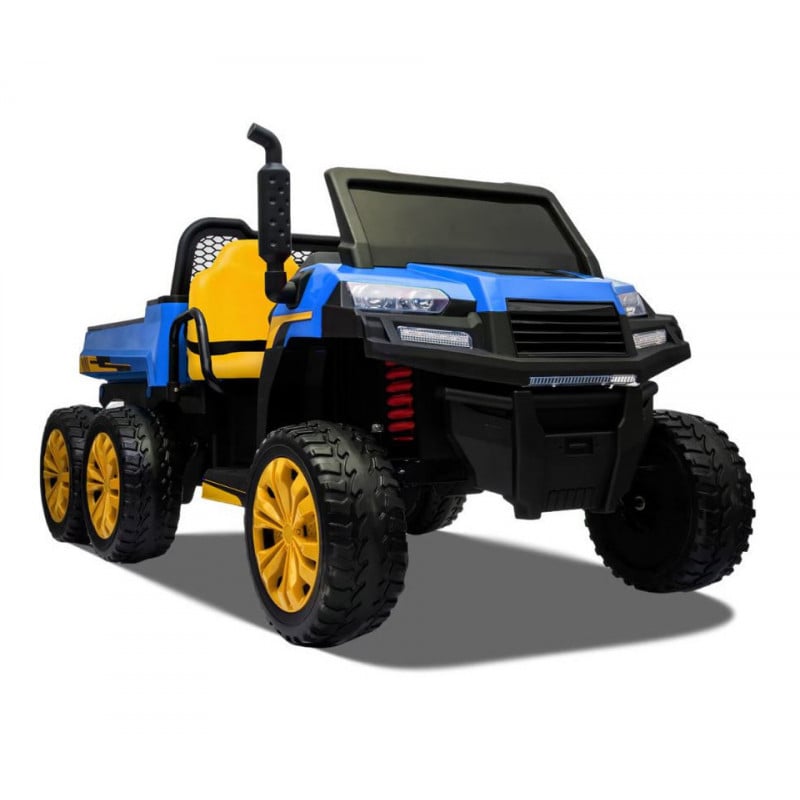 tracteur enfant 6x6 avec benne bleu