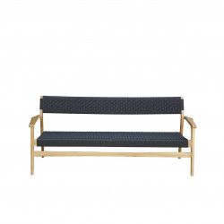 Banc de jardin Manille en Teck et Cordage Noir - WILSA