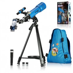 Télescope junior 70/400 bleu avec sac à dos - BRESSER