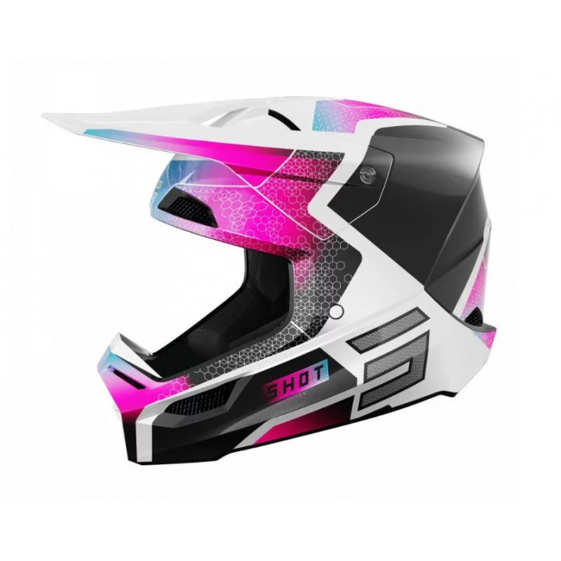 Casque Shot Race Phaser - Black Blue Pink Pearly