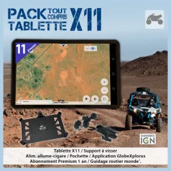 Pack Tablette GPS X11 Moto Quad SSV - GLOBE