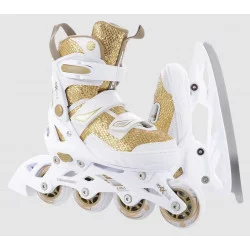 Rollers / Patins à glace enfant Enbo Duo Ajustable Roller Fille Or - TEMPISH