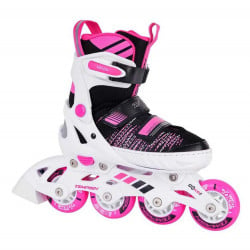 Rollers Gokid Ajustable Roller Fille Rose et Blanc - TEMPISH