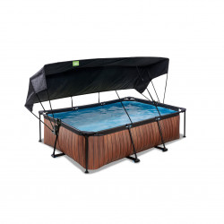 Piscine 220 x 150 x 65 cm - avec pompe filtrante et voile d'ombrage - EXIT TOYS