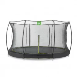 Trampoline enterré Silhouette ø366cm avec filet de sécurité - EXIT TOYS