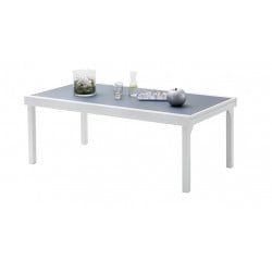 Table Modulo 8/12 personnes blanc/gris perle